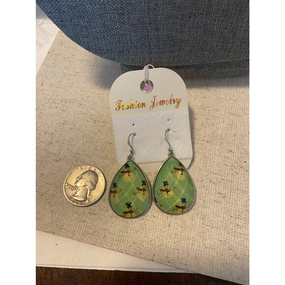 snowman earrings teardrop - Picture 2 of 3